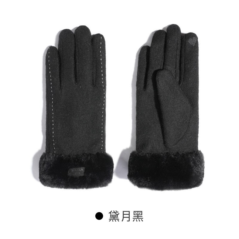 Picture of Winter Warm Cashmere Gloves Women's Outdoor Cold-proof Windproof Thickened Knitted Touch Screen Slimming Wool Gloves DY35