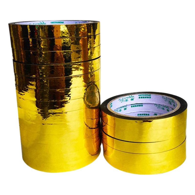 Flash Laser Gold Tape, Glossy Handmade DIY Decorative Gift Packaging, Customizable Manufacturer Tape Wholesale