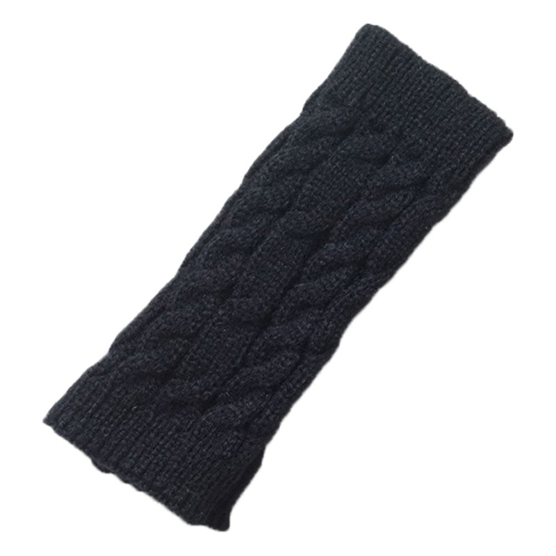 Yifan Autumn and Winter Outdoor Travel Warm Hand Guard Sleeve Korean Fashion 20cm Half Finger Knitted Twist Arm Cover