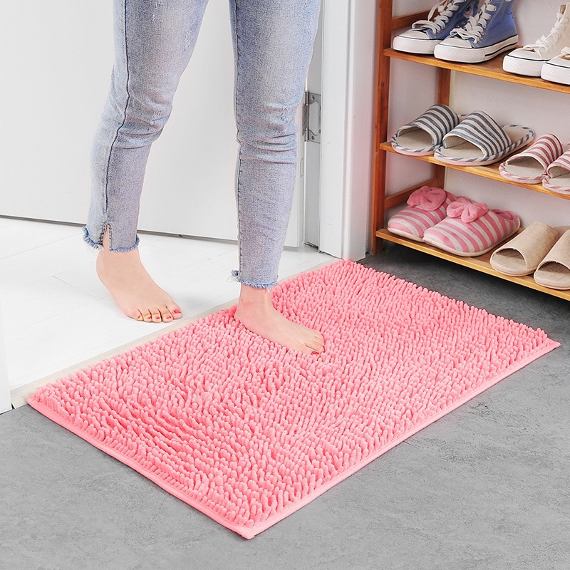 Picture of Floor Mats Wholesale Chenille Long Hair Floor Mats Bedroom Kitchen Living Room Carpet Bathroom Entrance Water-Absorbent Non-Slip Floor Mats