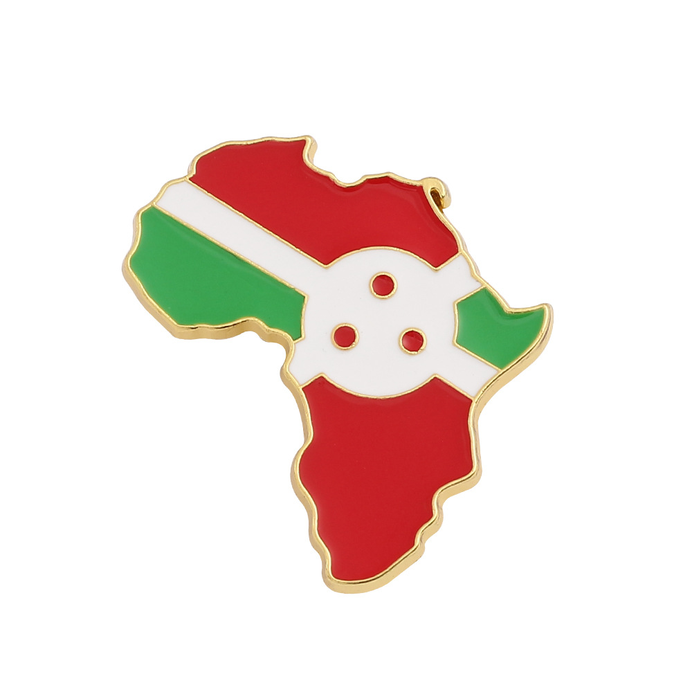 Picture of World Map Brooch Africa Map Angola Ghana Kenya Pin Creative Personality Badge