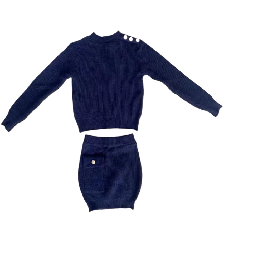 Picture of Korean Women's Foreign Trade Two-piece Gentle suit Women's High-end Temperament Knitted Skirt Autumn Dress with a Complete Set