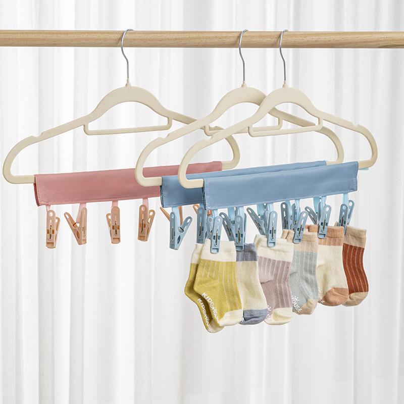 Picture of Creative Portable Fabric Clothes Hanger for Business Travel Foldable Clothes Hanger Bathroom Foldable Hanger Clothes Holder