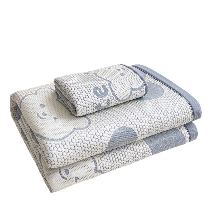 Picture of Bingdoudou Three-Piece Summer Cooling Mat Set, Ice Silk Mat Mattress, Machine Washable, Suitable for Infants and Toddlers, Air-Conditioned Soft Mat