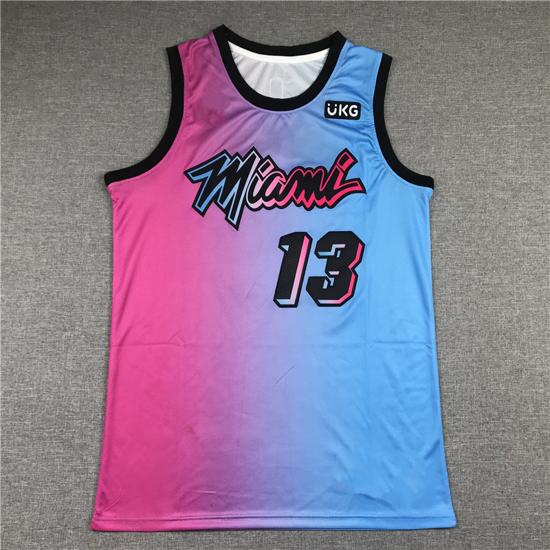 Heat No.3 #14 No.22 #13 Wade Embroidered Basketball Jersey Jersey Jersey Vest pink Butler Nachiro