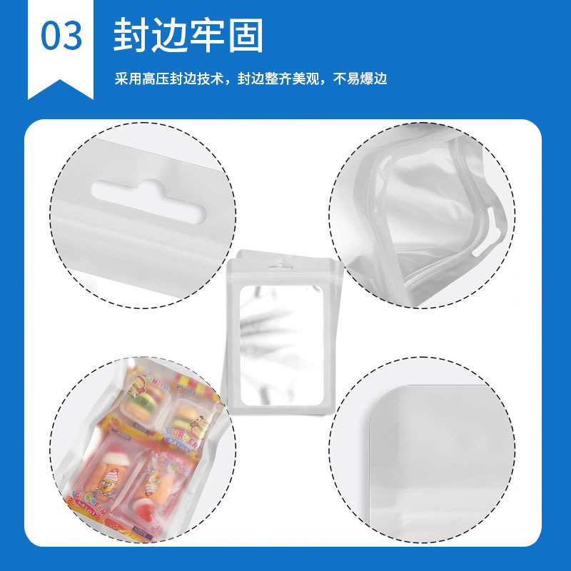 Picture of Transparent Sealed Film Bag Packaging Bag Aluminum Foil Bag Zipper Bag Food Self-Sealed Storage Bag Customized