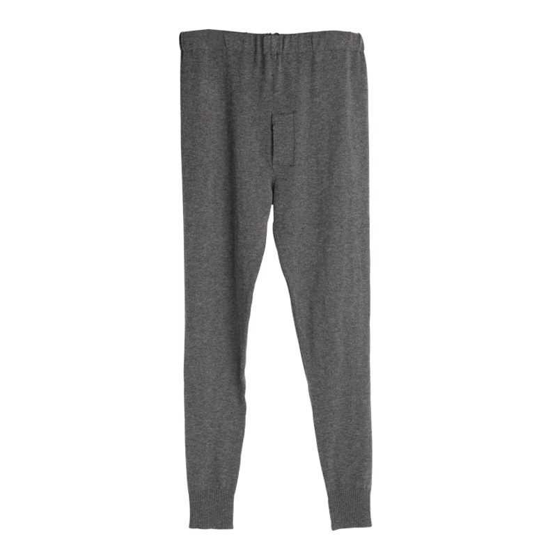 Picture of Huaye Autumn and Winter Men's Silk Cashmere Pants Thickened Warm Slim Mid-Waist Leggings Mulberry Silk Autumn Pants Cotton Wool Pants