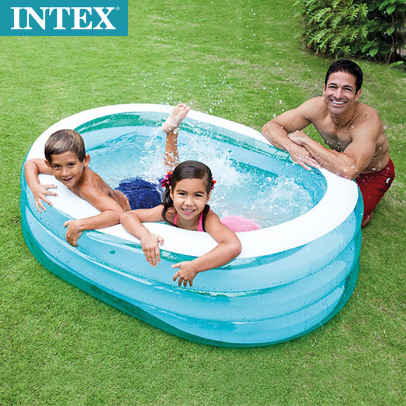 INTEX57482 transparent oval pool children inflatable swimming pool ocean ball pool