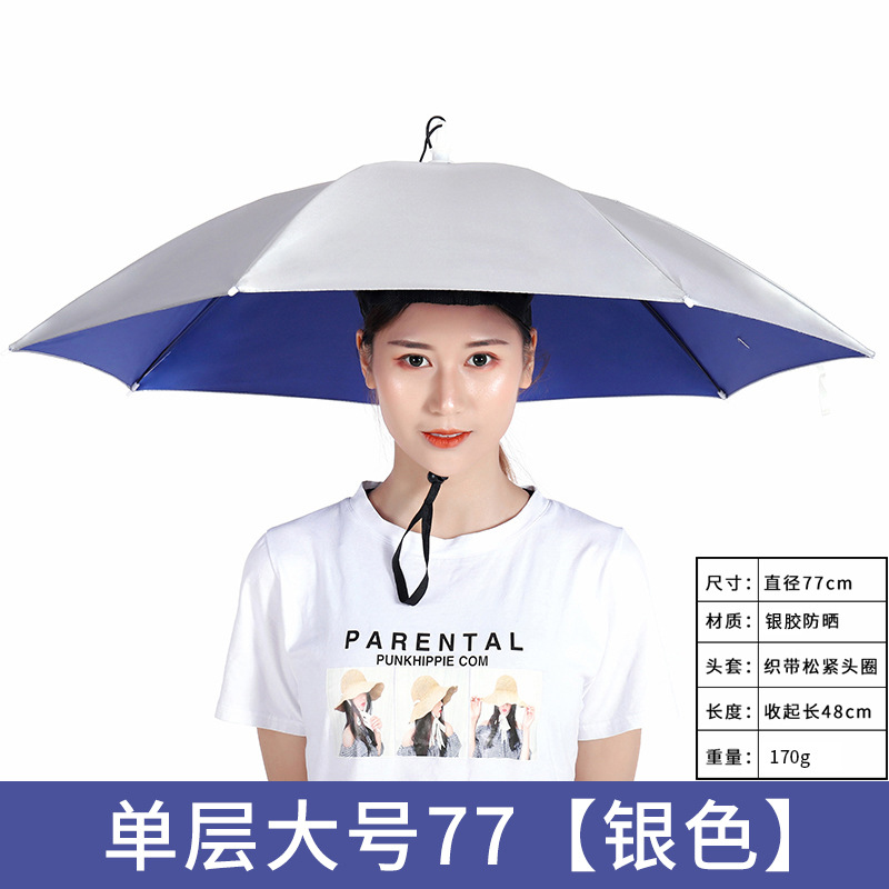 Picture of Large wholesale double-layer wind-resistant sturdy umbrella cap large folding dual-use sturdy sunshade umbrella custom advertising