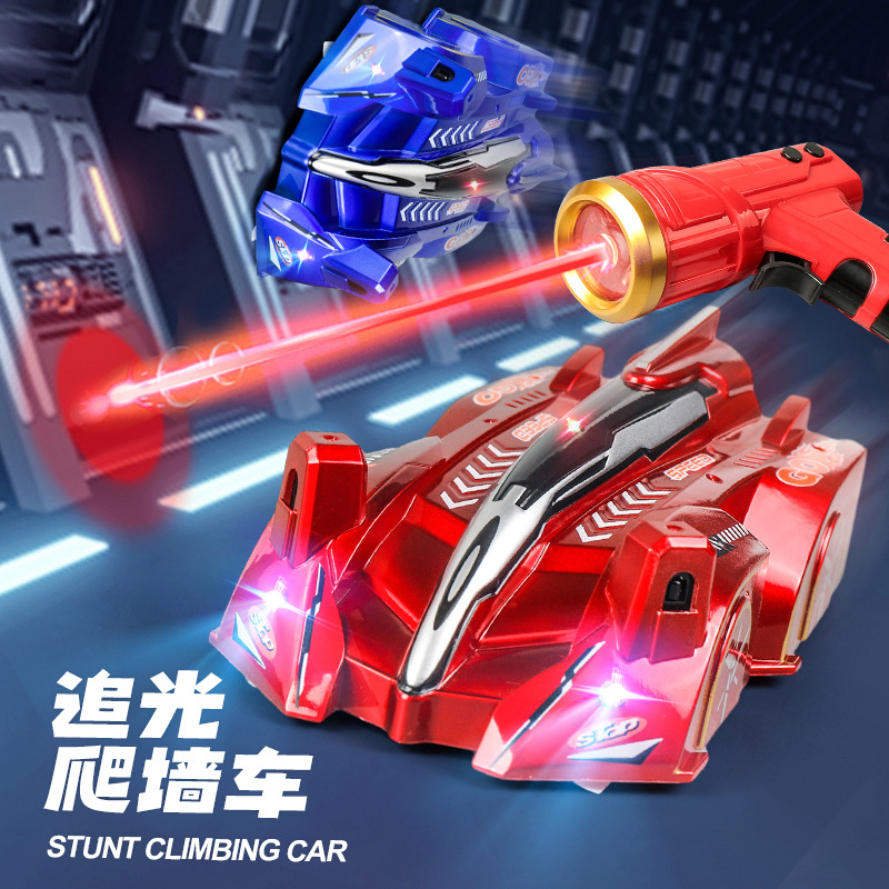 Global Strict Selection of Source Factory Dual-mode Light-chasing Wall-climbing Car Laser Remote Control Car Stunt Car Chenghai Children's Toys