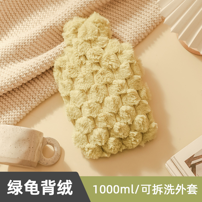 Picture of Water-Filled Hot Water Bag Large Plush Cute Hand Warmer Bag for Women to Apply on Belly, Cervical Spine and Quilt, Special Hot Water Bag Hand Warmer