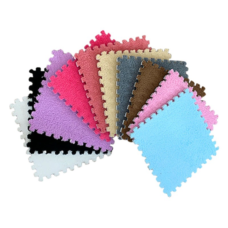 Princess Room Carpet, Bedroom Girl's Bedside Blanket, Household Stain-Resistant Large Area Foam Splicing Floor Mat