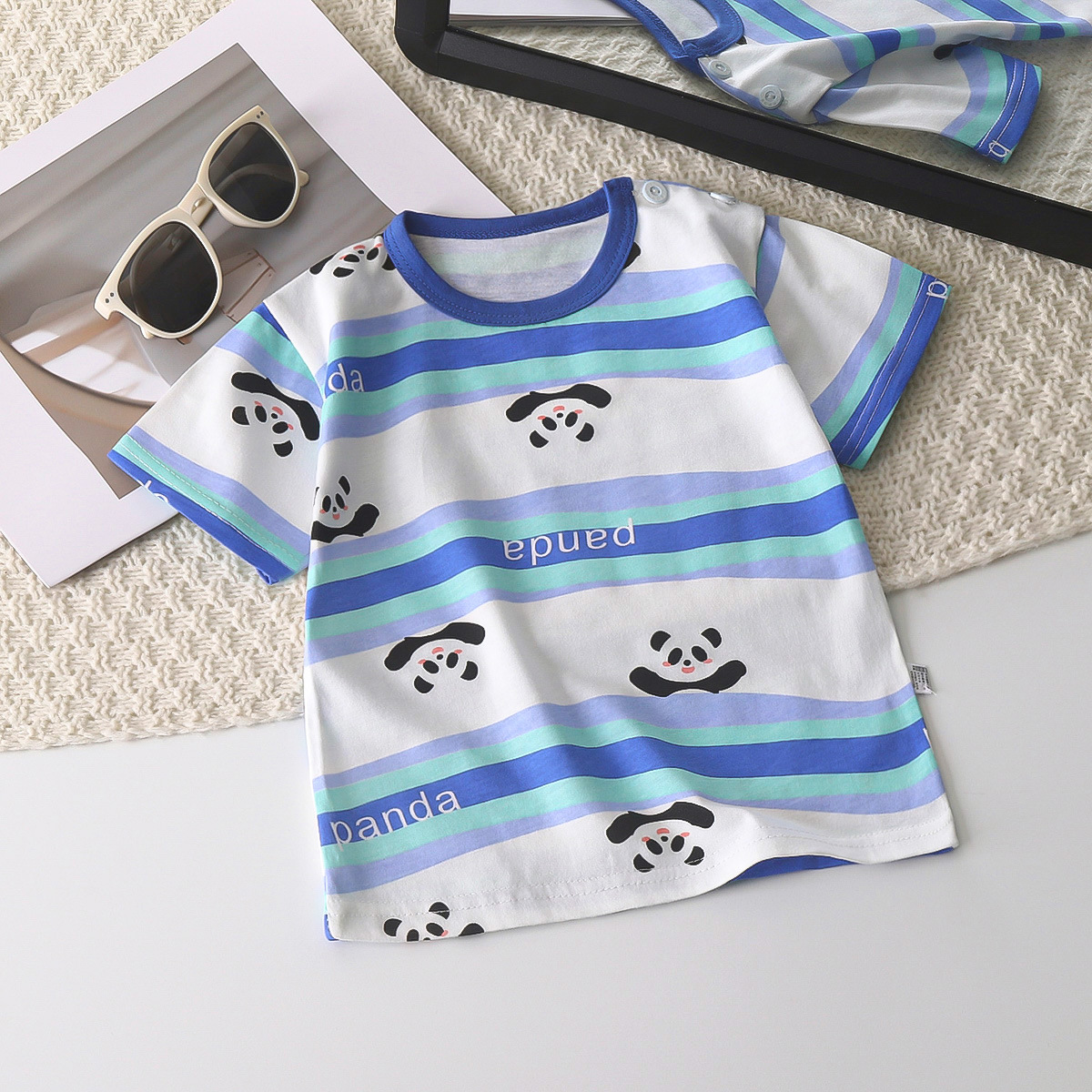 Picture of Children's Short-sleeved T-shirt Cotton New Children's Summer Baby Clothes Boys' Thin Girls' Top Summer Children's Clothing