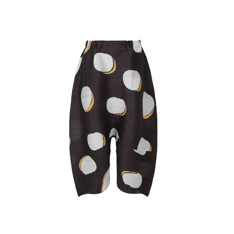 Miyake Design Low-grade Pants Women's Loose Summer New Pleated Pants with Loose Waist and Cropped Casual Pants