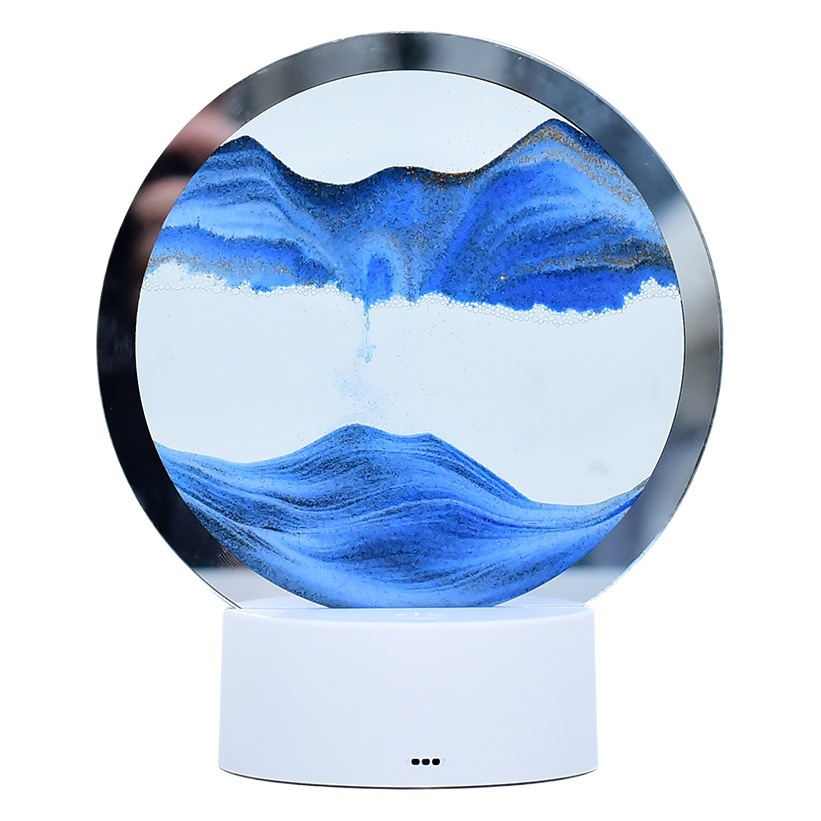 Net red gift lamp atmosphere creative quicksand lamp ornaments hourglass sand painting 3d night light decompression table lamp bedside bedroom