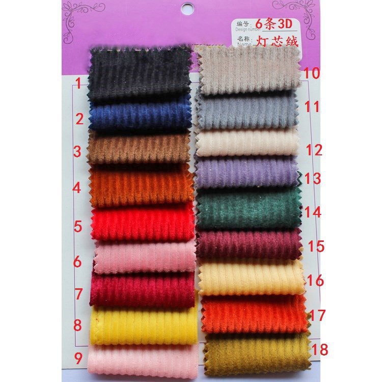 One-Piece Drop-Shipping Buddhist-Style Girl's Jacket Clothing Corduroy Dress Fabric with a Soft Feel, 6 Pieces of 3D Corduroy