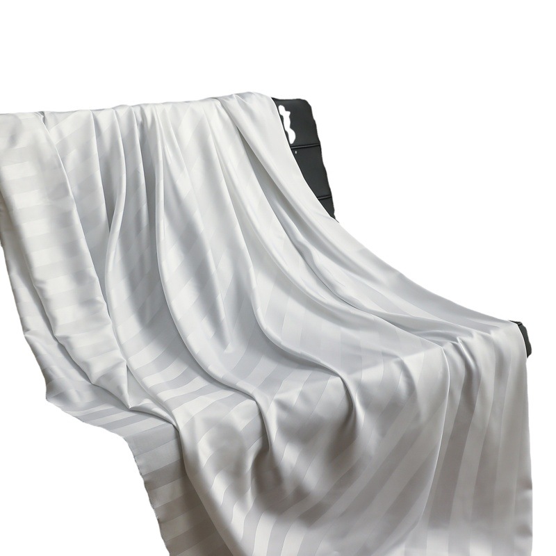 100 bamboo fiber fabric white 3cm satin small jacquard fabric 2.5 wide quilt core four-piece fabric