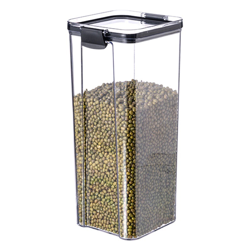 Picture of Sealed Jar Grain Kitchen Storage Food Grade Transparent Plastic Jar Box Snacks Dry Tea Storage Jar