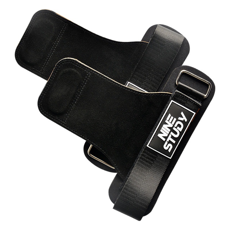 Cowhide Booster Strap Hard Pull Gloves Pull-up Horizontal Bar Non-slip Wrist Auxiliary Strap Fitness Wrist Bracer Weightlifting Wrist Strap