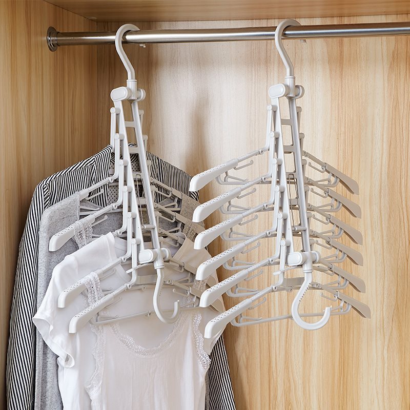 Picture of Multi-functional clothes hanger storage rack clothes hanger household clothes hanger TikTok magic clothes hanger multi-layer folding
