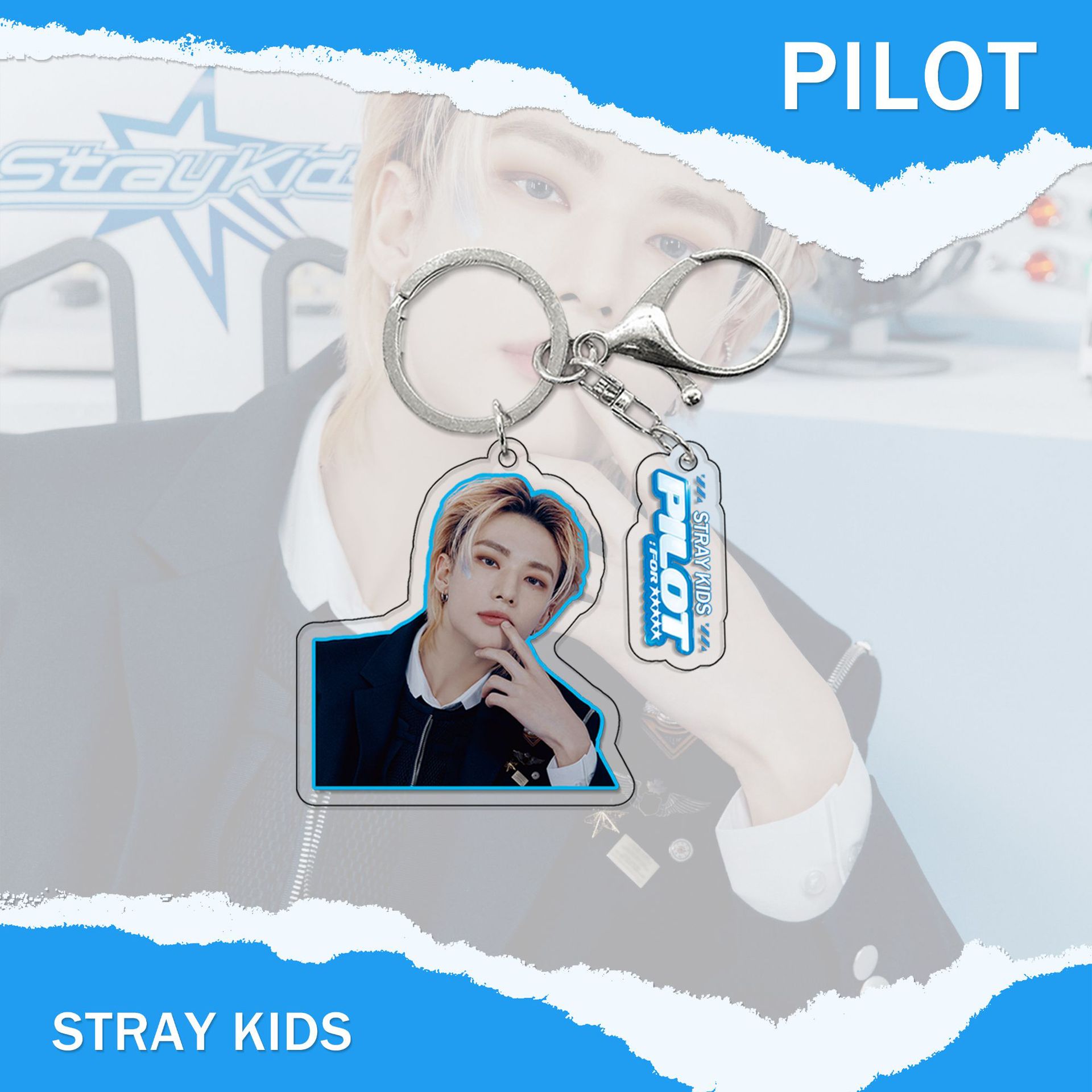 Picture of Stray Kids New Album (5-STAR) keychain Li Longfu peripheral acrylic pendant 2-piece set