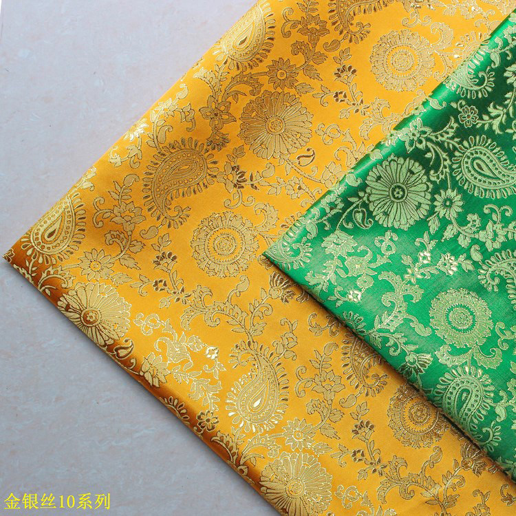 1.5m Wide Gold Wire Ham Pattern Furniture Cushion Cushion Cloth Crafts Packaging Brocade Jacquard Fabric