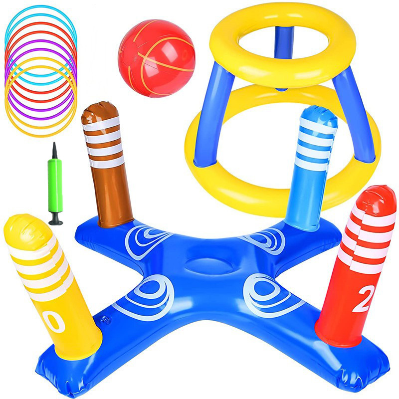 Picture of Cross-border Spot Water Inflatable Basketball Rack Rings Swimming Pool Interactive Shooting Toys Outdoor Inflatable Water Play Toys