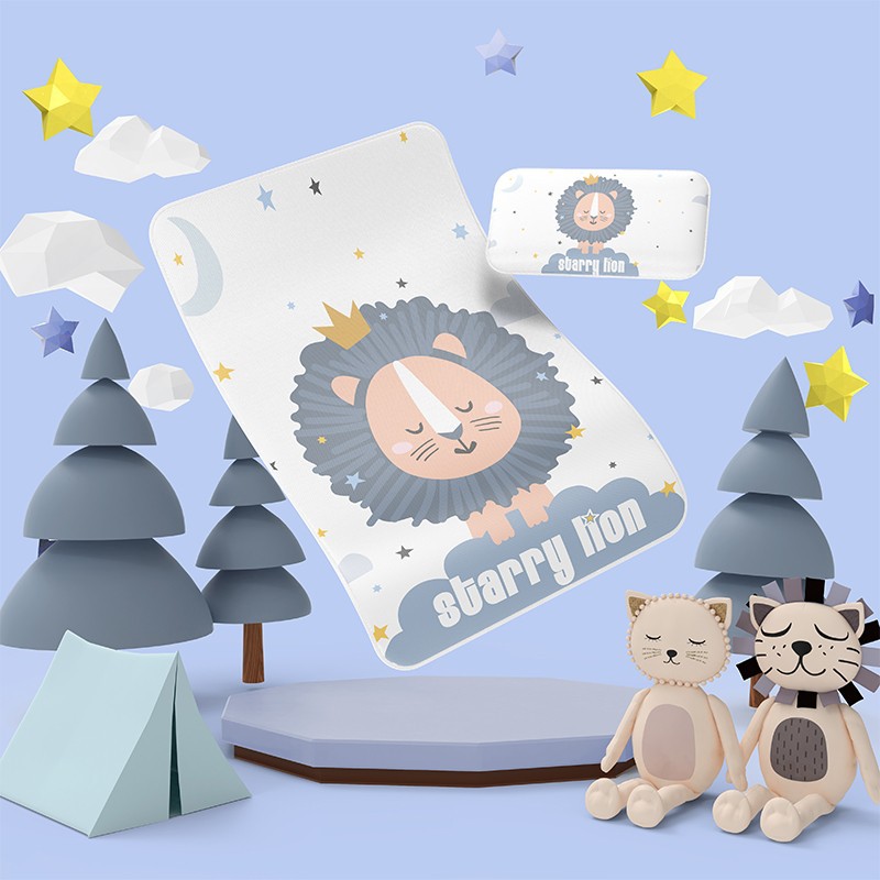 Picture of Baby mat breathable sweat summer ice silk washing children's kindergarten mat newborn baby crib