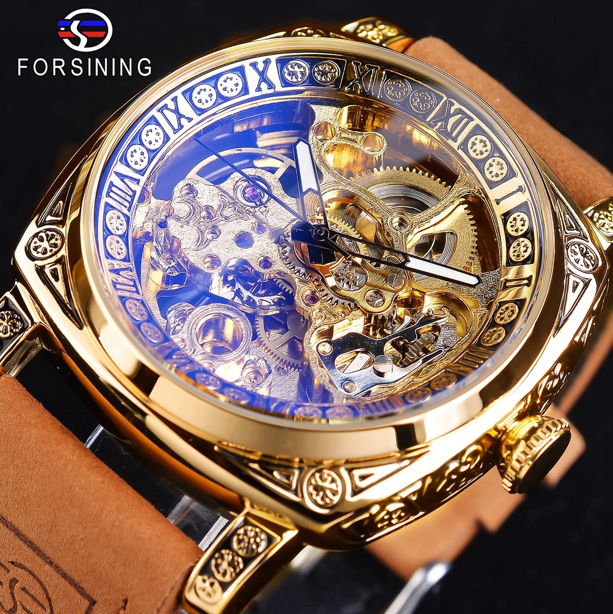Shake Tone Manipulator Watch Movement Automatic Watch Men's Mechanical Mechanical Watch Retro Hollow Men's Mechanical Watch