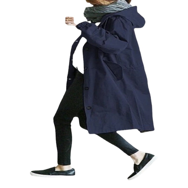 2023 New Women's Windbreaker Autumn Mid-Length Small Casual Style Waist 8 Colors Select Fashionable and Easiest for Match