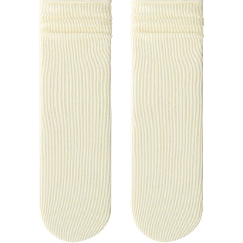Velvet Socks for Girls Summer Ice Socks Pure Color Pile Socks Thin Mid-Calf Socks Ice Silk Socks Dopamine Color