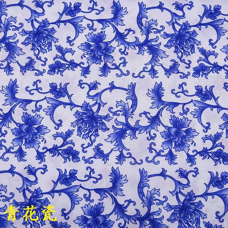 Picture of Heat Transfer Printing Factory in stock 4 Color Beige Base Fabric Purple Small Rose Pattern DIY Peach Fleece Printed Cloth
