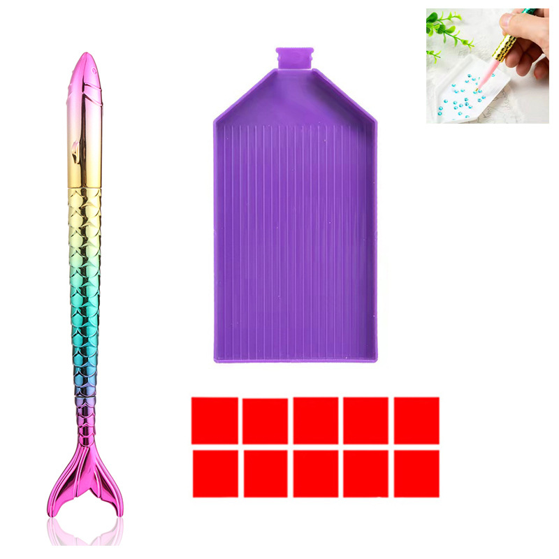 Diamond painting point drill pen tool package DIY New Cross Stitch sticky drill pen foreign trade lipstick point drill pen suit