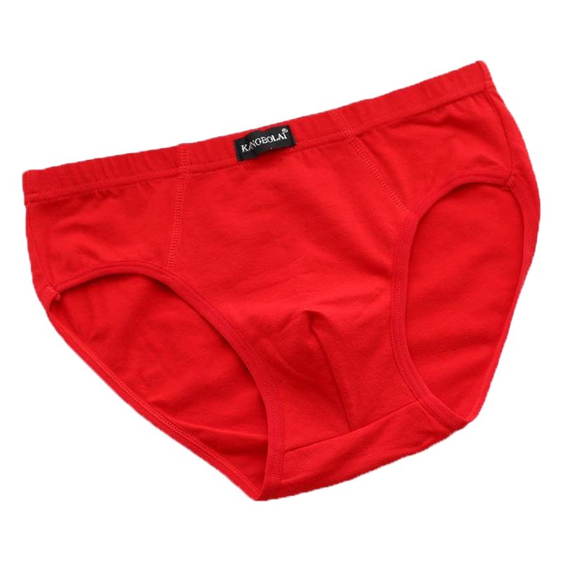 3 Pack 95% Cotton Men's Underwear Breathable Solid Color Stretch Cotton Briefs Mid-Waist Cotton Shorts Summer