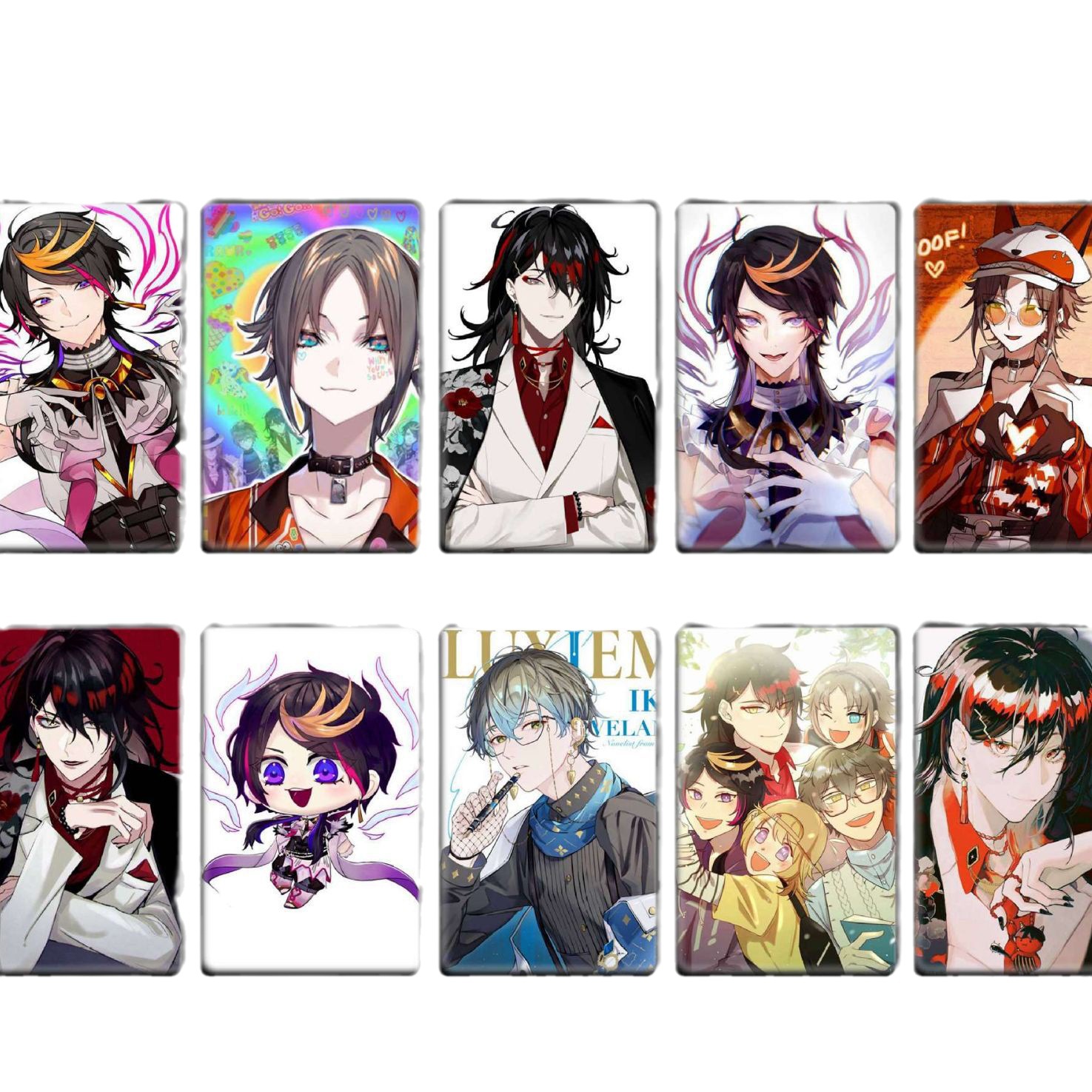 Picture of Luxiem Exquisite Crystal Frosted Card with Vox Mysta Ike Luca Shu Color 1-35