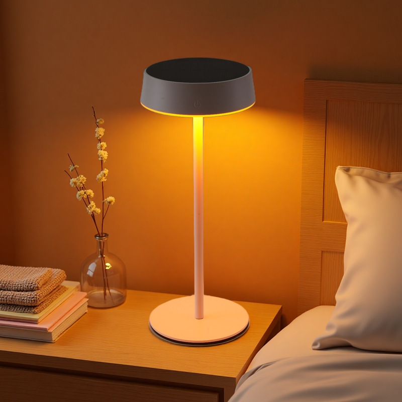 Cross-border charging metal LED sensor switch, small cap, night light, hotel, restaurant, café, bedside decorative desk lamp