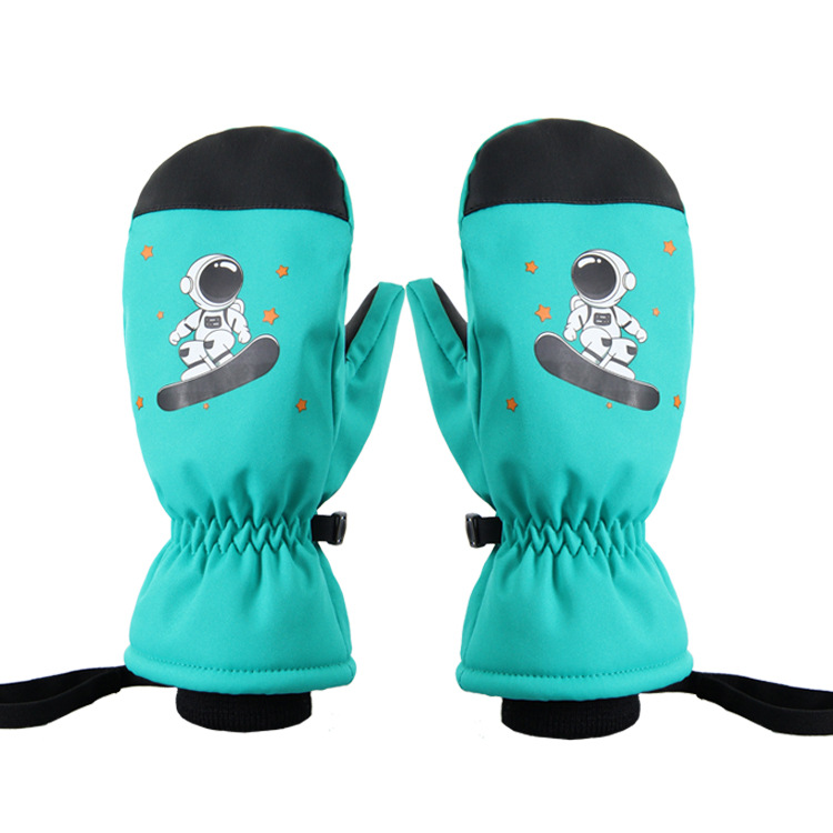Picture of Winter New Waterproof Kidsren's Ski Gloves Playing in the Snow Fleece-Lined to Heattech and Non-Slip Veneer Kidsren's Ski Gloves Stuffy