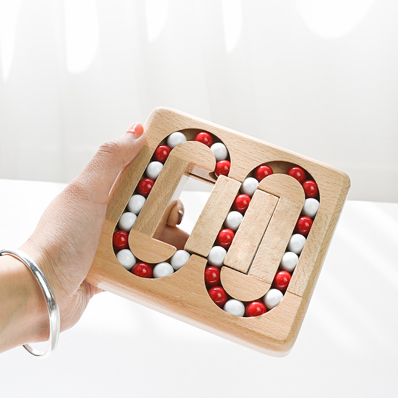 Picture of Shake the same children's flat ball Kongming lock Luban lock mechanism to solve the puzzle adult decompression puzzle early education toys