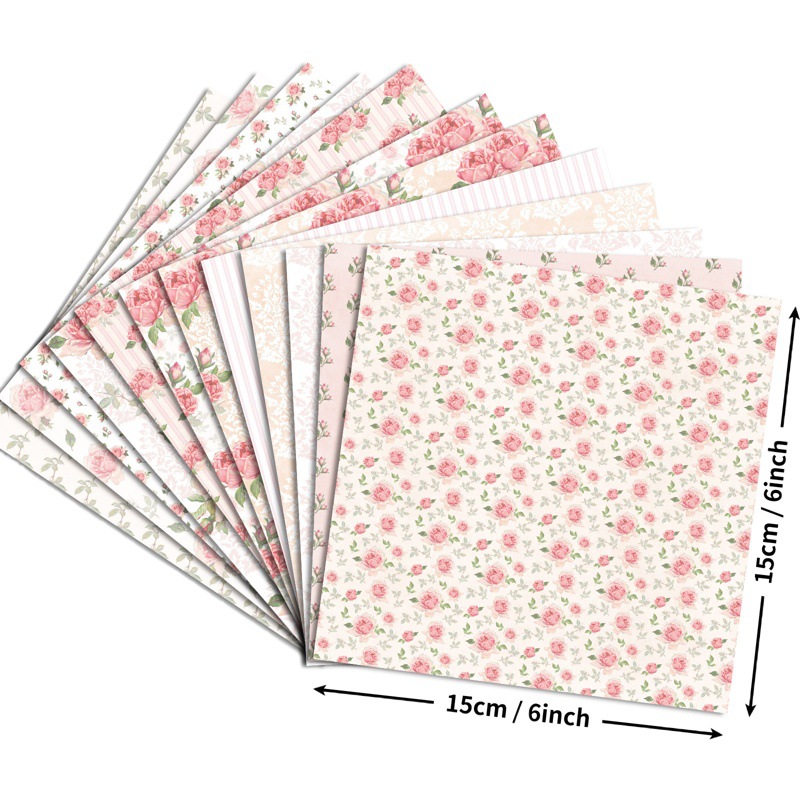 12 sheets/Pack Dongyang Pink Flower Morning Mist Garden Series INS Flower Hand Account DIY Valentine's Day Base Hand Account Material
