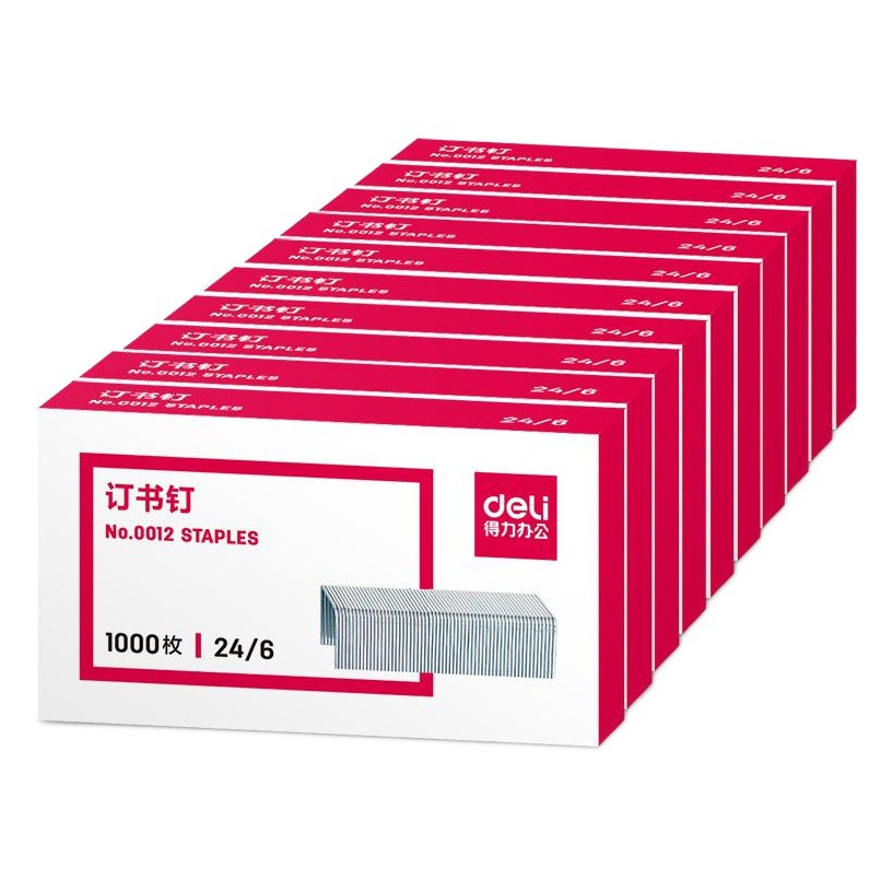 Picture of Deli stationery 0012 staples unified 12 staples 24/6 staples regular staples stationery wholesale