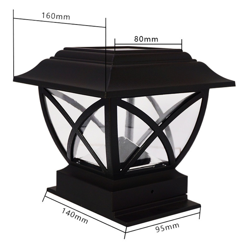 New Solar Column Lamp Wall Lamp Courtyard Fence Lamp Villa Outdoor Rainproof Door Multi-Functional Column Lamp