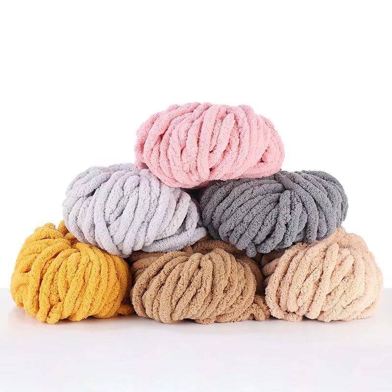 Cat tail extra thick ice strip line five-finger woven scarf DIY material package blanket cat nest cushion super thick wool needle