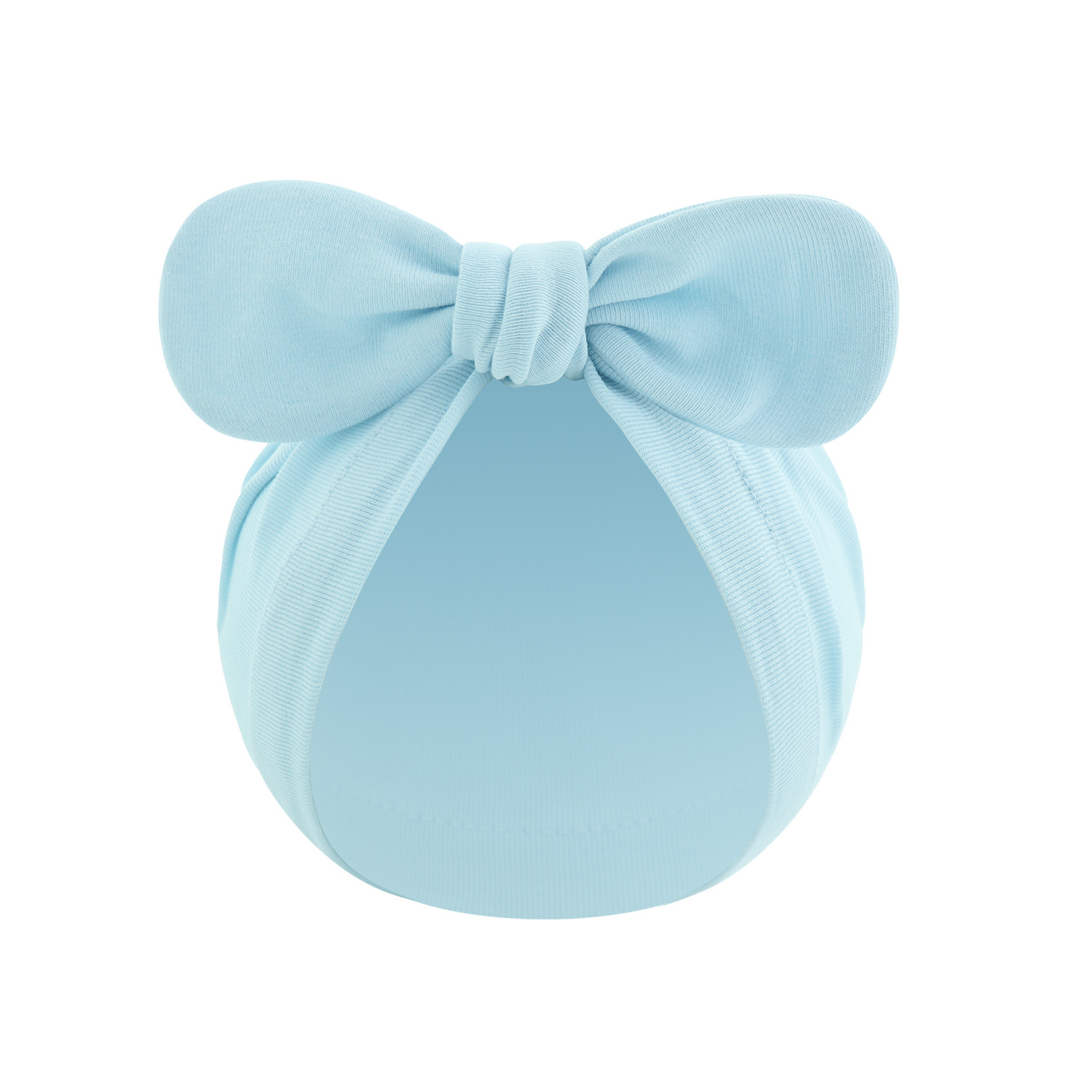 Picture of New children's solid color turtle cap baby Indian cap baby ball knotted cap ins Europe and America wholesale rabbit ear cap