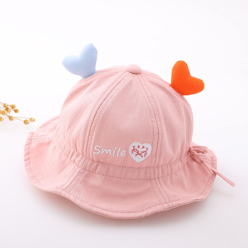 Picture of Baby Fisherman Hat Spring & Fall Thin Adjustable Baby Girl Hat Spring and Summer Princess Cute Boy Sun Hat