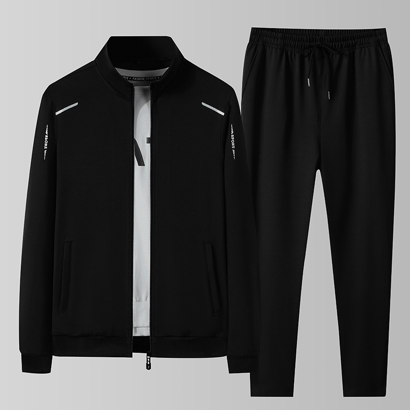 New Suit Men's Sports Suit Middle-Aged Suit Sweatshirt Suit Jacket Jacket Men's Popular Style