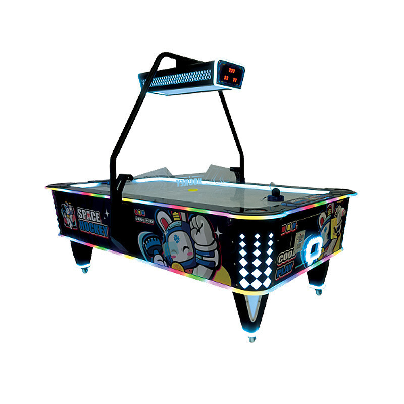 The new desktop ice hockey at the arcade is home entertainment, coin-operated hockey, interactive and highly entertaining