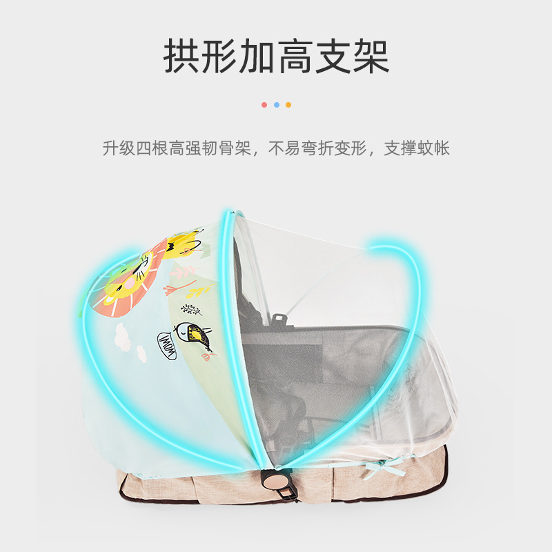 Picture of Baby stroller mosquito net full cover universal baby stroller mosquito cover enlarged mesh sunshade children's stroller mosquito net