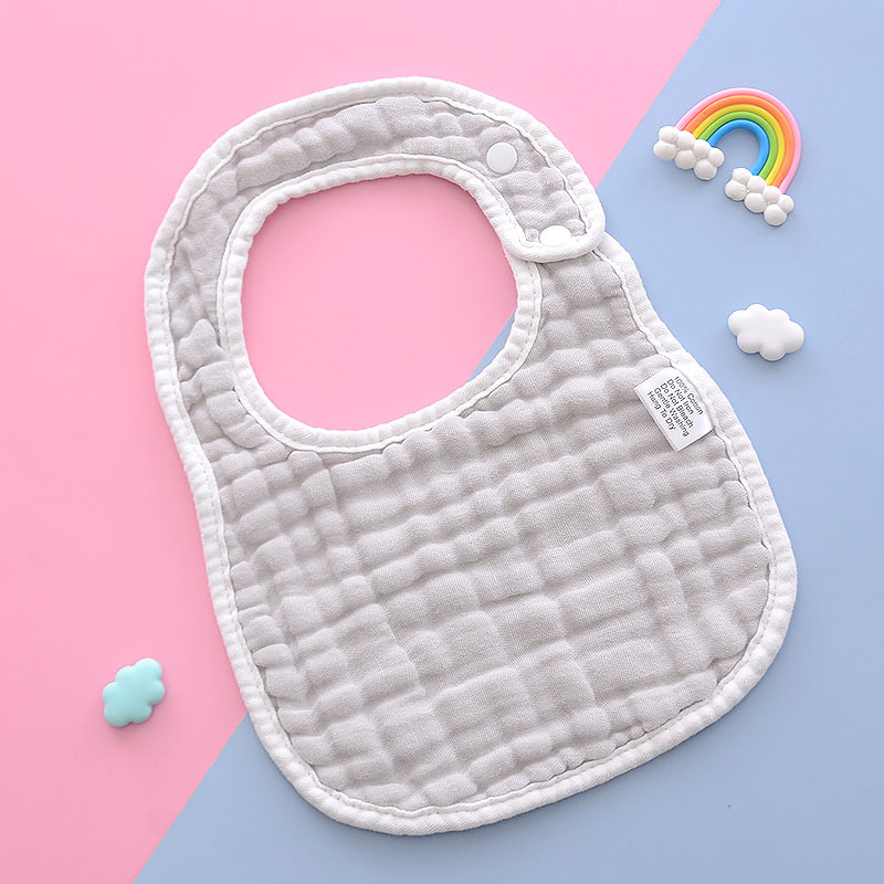 Picture of U-Shaped Bib, 8 Layers of Thickened Cotton Gauze, Plain Color, Unisex Newborn Baby Anti-Spit-Up Bib, Baby Drool Towel