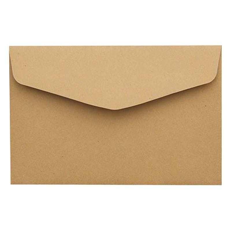Picture of White Greeting Card Invitation Letter Wedding Invitation Envelope Thickened Plain Color Retro Western Style Invitation Card Kraft Paper Envelope Bag