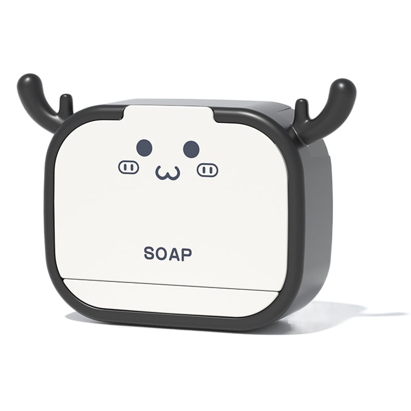 Antler soap box rack draining bathroom punch-free wall-mounted creative bathroom household soap box storage rack